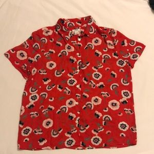 Jcrew short sleeve button down top